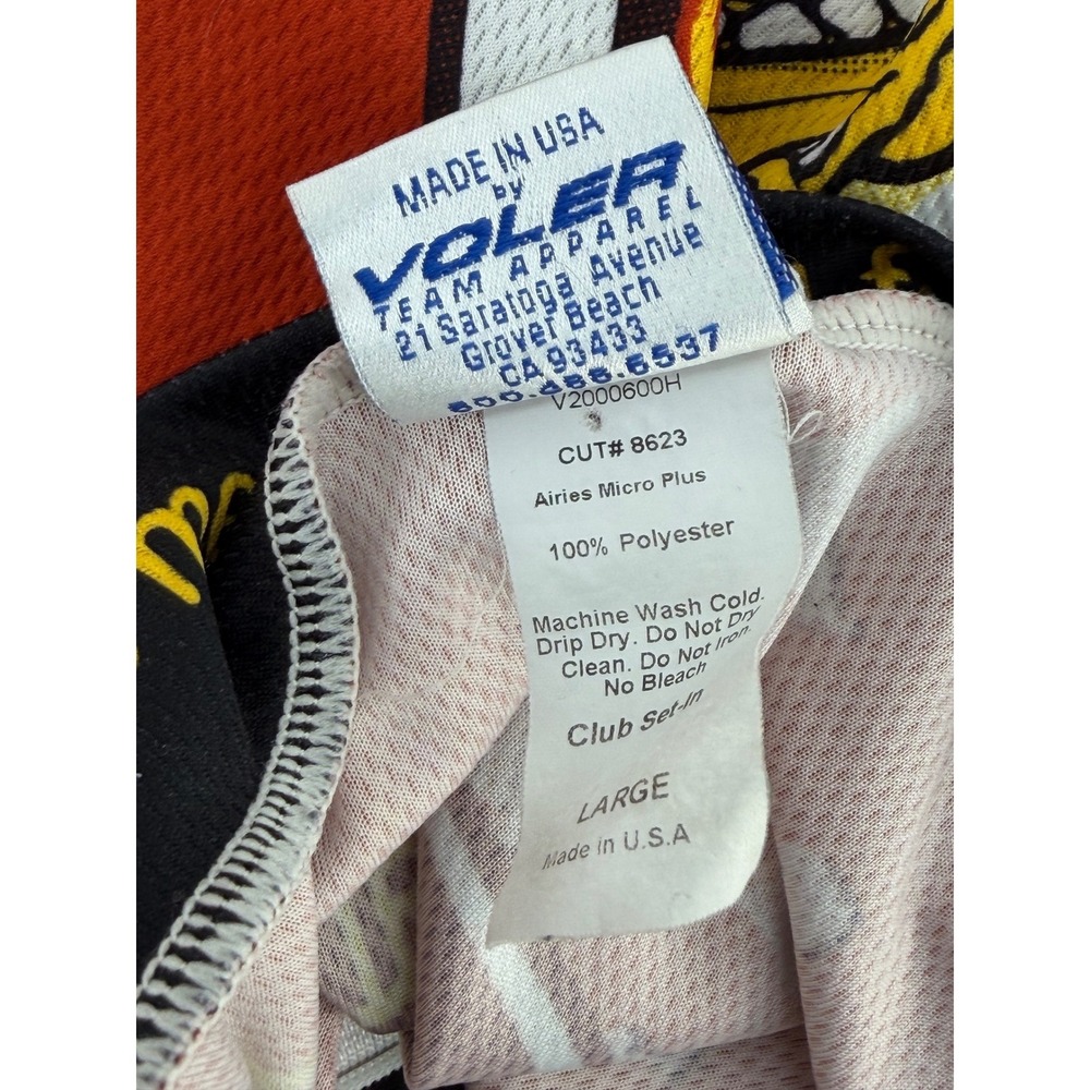 Voler‎ Over The Edge Sports Fruita Colorado Cycling Jersey Mens Large Red Yellow - Picture 4 of 6
